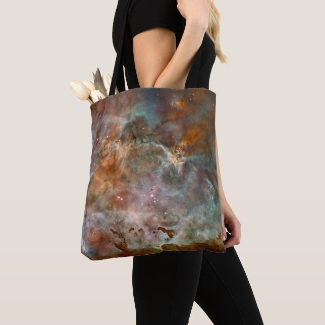 Dark Clouds of Carina Nebula Hubble Space Tote Bag (Close Up)
