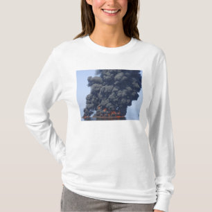 Dark clouds of smoke and fire emerge 2 T-Shirt