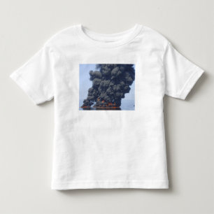 Dark clouds of smoke and fire emerge 2 toddler T-Shirt