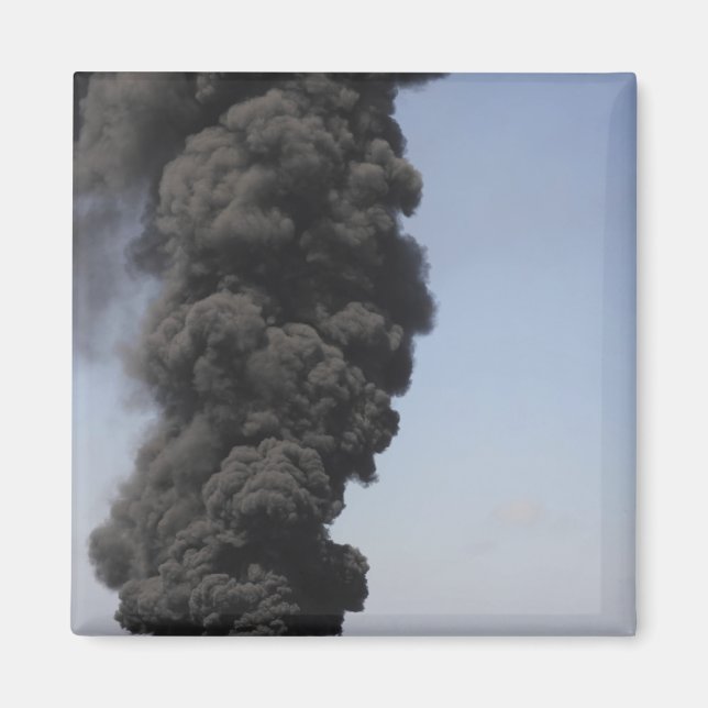 Dark clouds of smoke and fire emerge magnet (Front)
