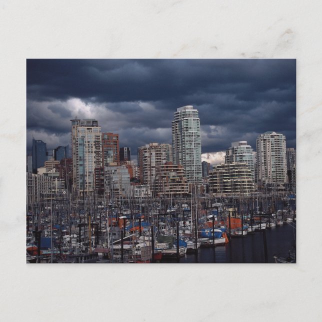 Dark clouds, Vancouver, British Columbia, Canada Postcard (Front)