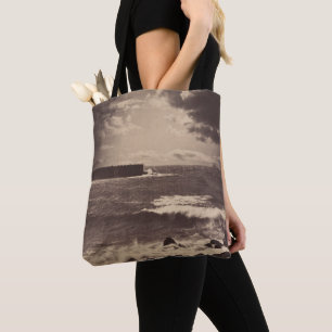 Dark Coast Ocean Night View Tote Bag