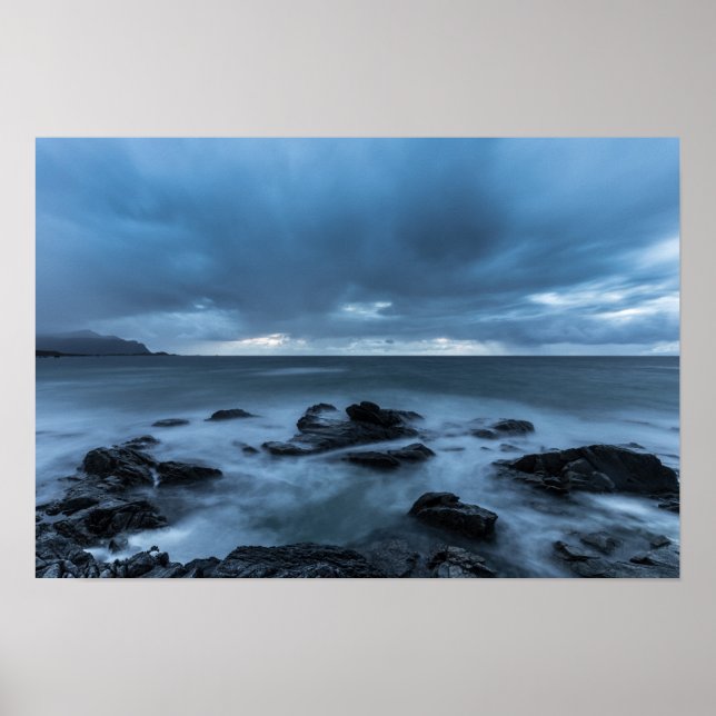 Dark Coastal Landscape Poster (Front)