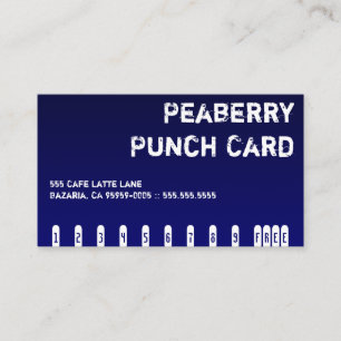 Dark Coffee Drink Punchcard Loyalty Card