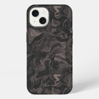 Dark Coffee Swirl Aesthetic iPhone 13 Case