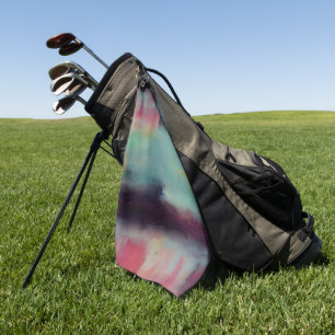 Dark colorful abstract blend  golf towel