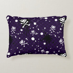 Dark Colour Emo Pattern With Paint Decorative Cushion