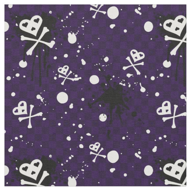 Dark Colour Emo Pattern With Paint Fabric (Close Up)