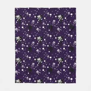 Dark Colour Emo Pattern With Paint Fleece Blanket