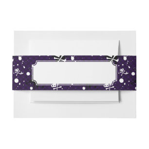 Dark Colour Emo Pattern With Paint Invitation Belly Band