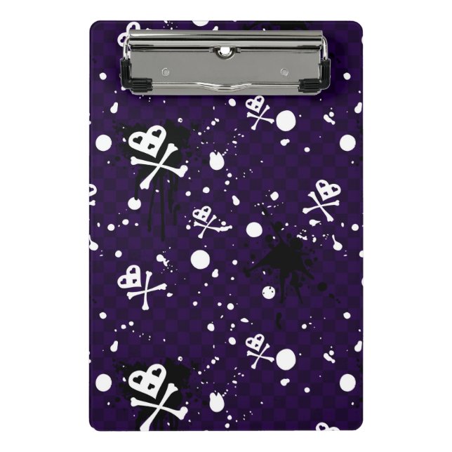 Dark Colour Emo Pattern With Paint Mini Clipboard (Front)