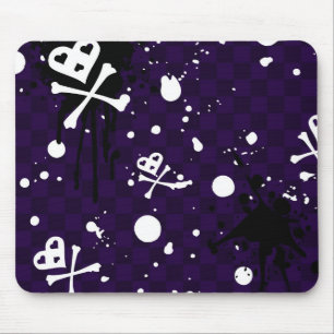 Dark Colour Emo Pattern With Paint Mouse Mat