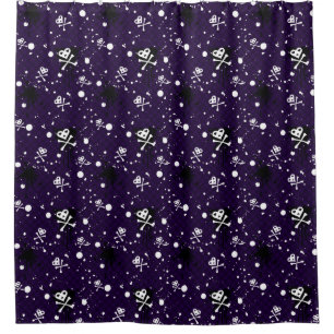 Dark Colour Emo Pattern With Paint Shower Curtain
