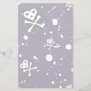 Dark Colour Emo Pattern With Paint Stationery