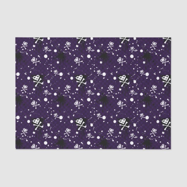 Dark Colour Emo Pattern With Paint Tissue Paper (Front)