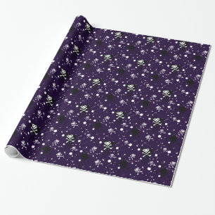 Dark Colour Emo Pattern With Paint Wrapping Paper