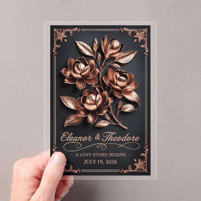Dark [Colour] Wedding Welcome Poster Sign Romantic Acrylic Invitations (Insitu (Handheld))