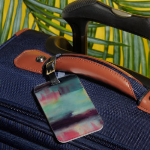 Dark colourful abstract blend luggage tag