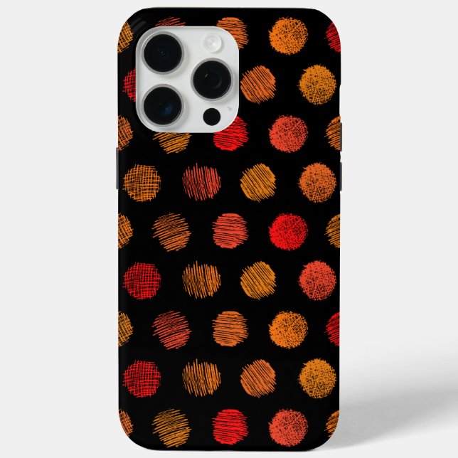 Dark Colourful Pattern iPhone 14 Pro Max Case (Back)
