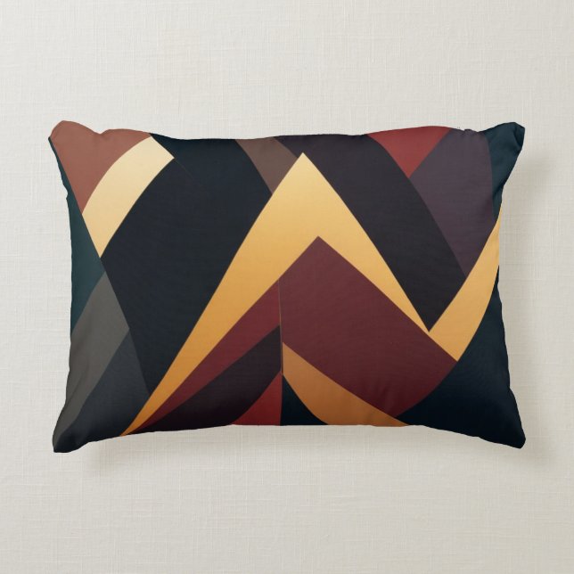 Dark Colours Abstract And Contemporary Design Decorative Cushion (Front)