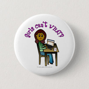 Dark Computer Girl 6 Cm Round Badge