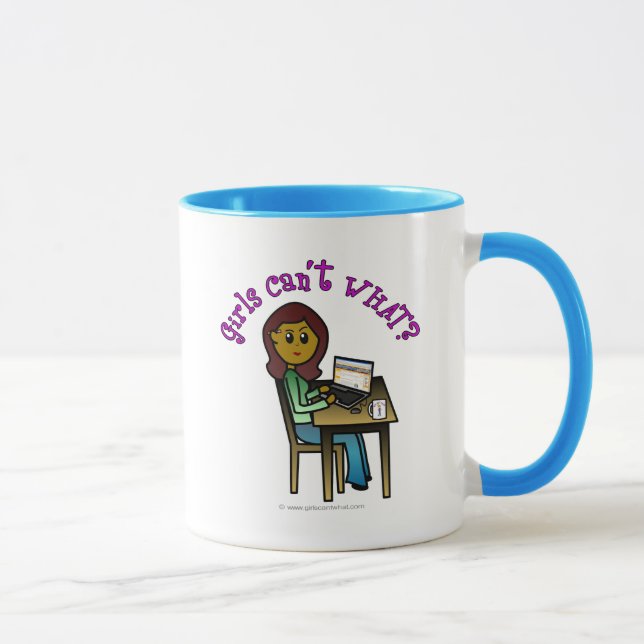 Dark Computer Girl Mug (Right)