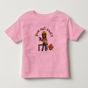 Dark Construction Girl Toddler T-Shirt