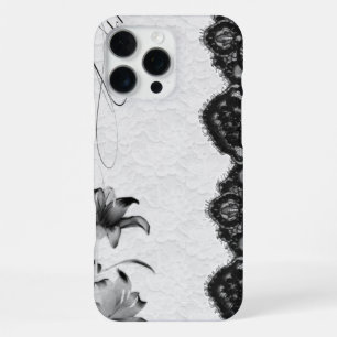 Dark Coquette Floral Lace iPhone 16 Pro Max Case