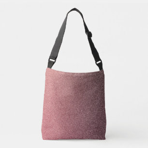 Dark Coral Gradient Glitters Cross-Body Bag