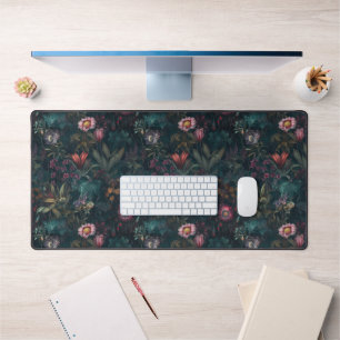 Dark Cottage Boho Wildflower Garden Desk Mat