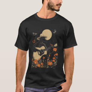 Dark Cottagecore Aesthetic Black Doberman Dog Play T-Shirt