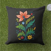 Dark Cottagecore Folk Art Floral Tree Botanical