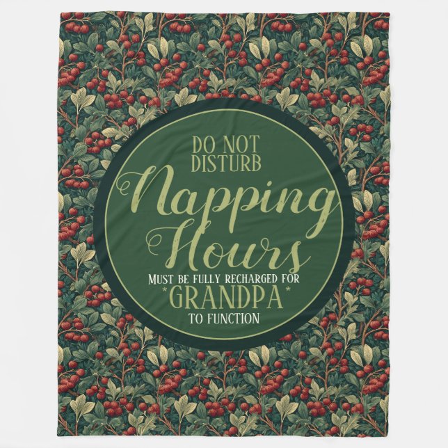 Dark Cottagecore Vintage, Fleece Blanket (Front)