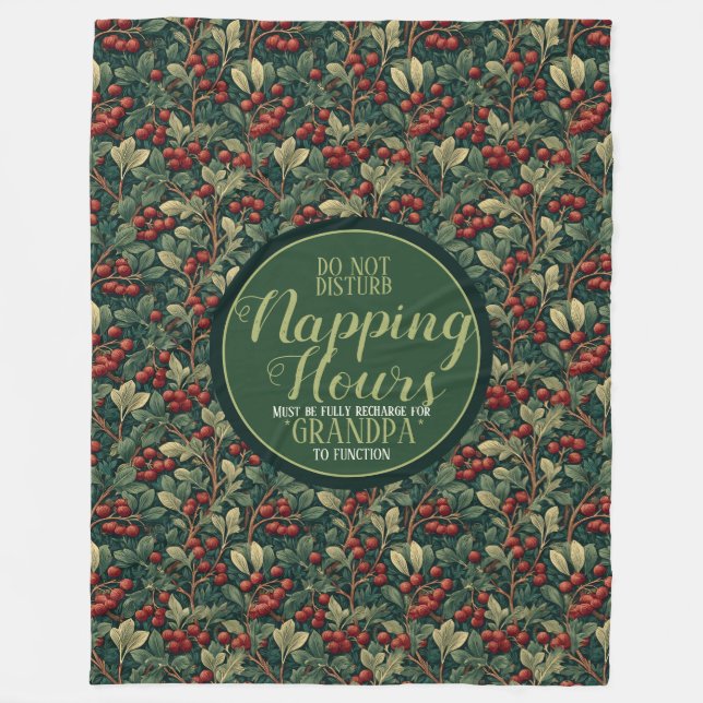 Dark Cottagecore Vintage, Fleece Blanket (Front)