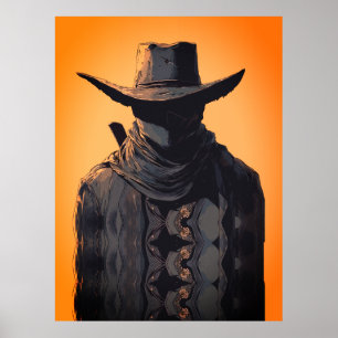 Dark Cowboy Outlaw Wall Art Print