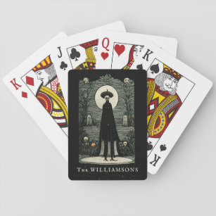 Dark Creepy Vintage Halloween Tarot Inspired Playing Cards