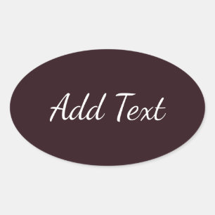 Dark Crimson Oval Sticker