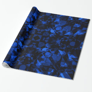 Dark Crystal Mandala Blue Wrapping Paper
