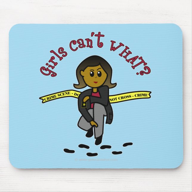 Dark CSI Girl Mouse Mat (Front)