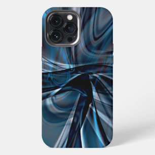 Dark curved polished overlapping twisted strokes iPhone 13 pro max case
