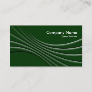 Dark Curves 3d - Dark Green Business Card