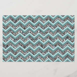 Dark Cut Glass and Teal Zigzag