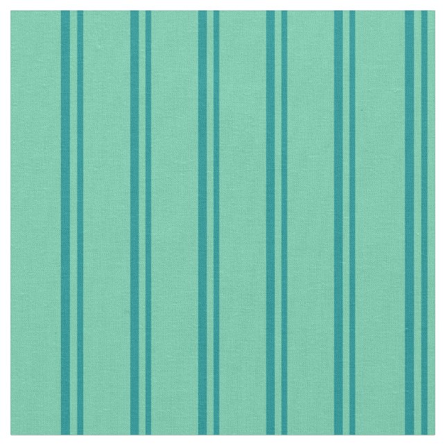 Dark Cyan & Aquamarine Coloured Pattern Fabric (Close Up)