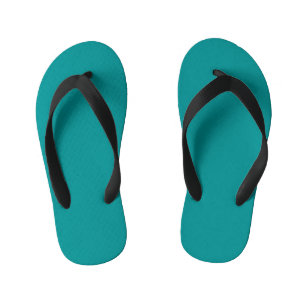 Dark Cyan Kid's Flip Flops