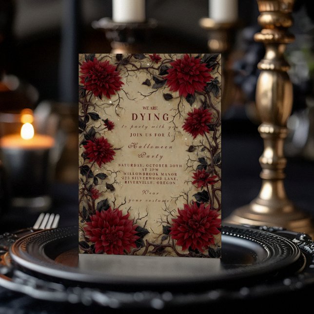 Dark Dahlia Haunted Gathering Invitation (Creator Uploaded)
