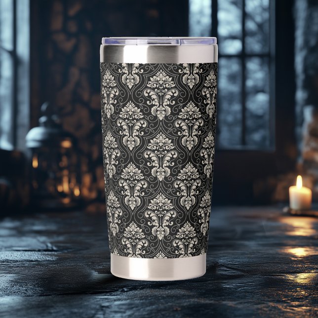 Dark Damask Design Insulated Tumbler (Creator Uploaded)