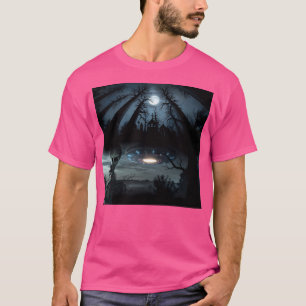 Dark Dark Forest Ship Ufo Darkness Horror T-Shirt