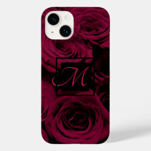 Dark deep red magenta burgundy roses  Case-Mate iPhone 14 case