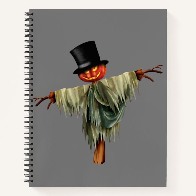 Dark Delights: Halloween Themed 8.5" x 11" Spiral  Notebook (Front)