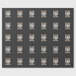 Dark Desert Highway Cactus Sunset Design_1 Wrapping Paper